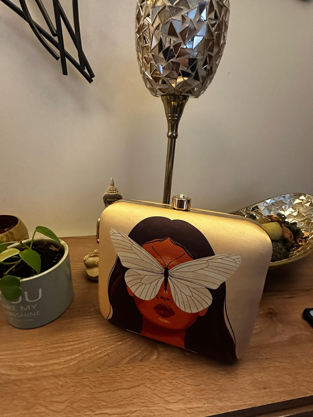Butterfly Muse Art Clutch Bag for Women