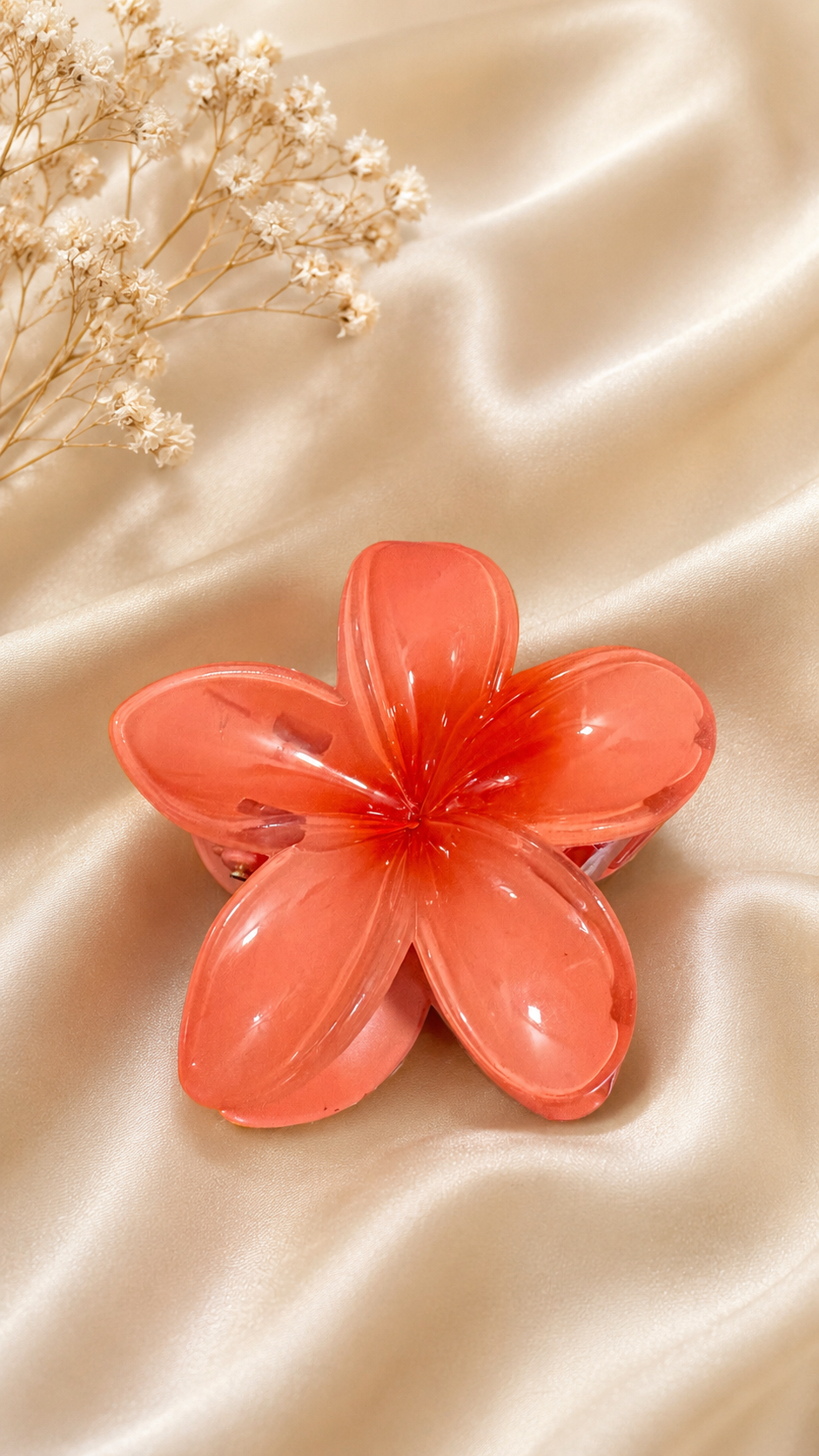 Peach color claw clip