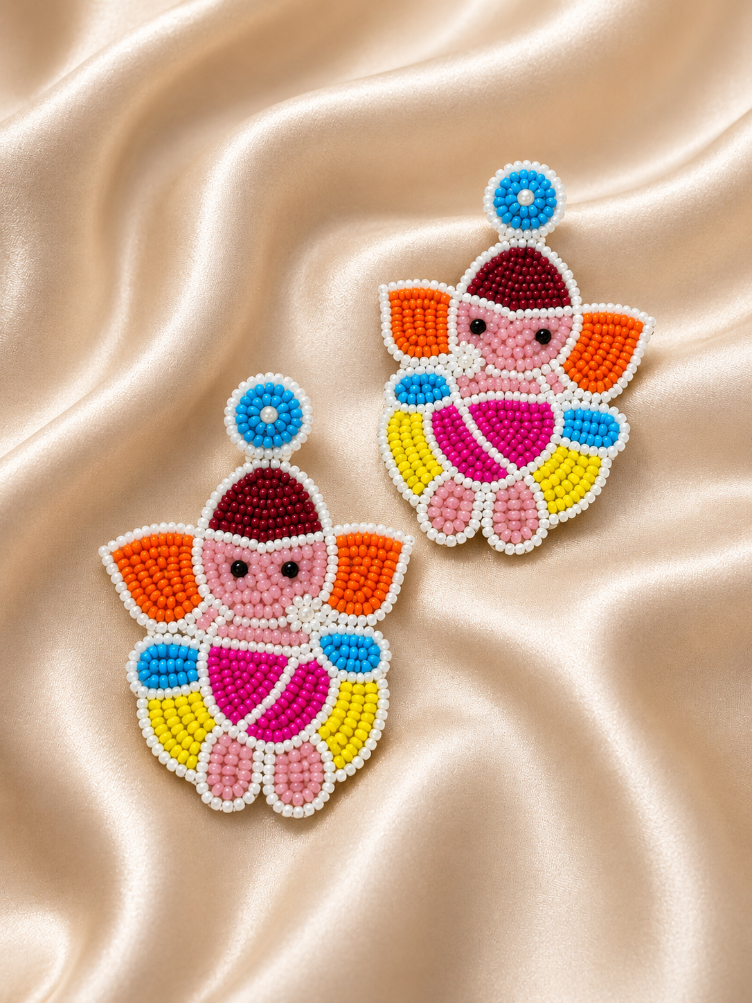 Handmade beaded Ganesh earring