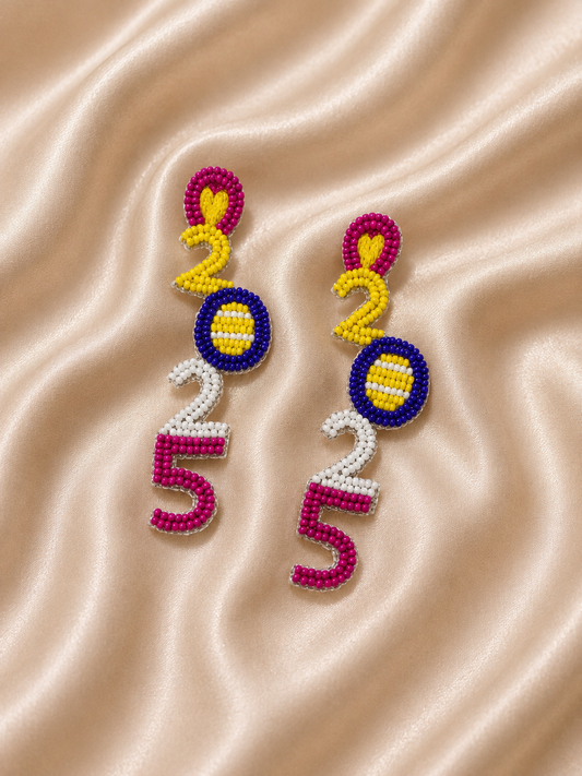 2025 Beaded Earrings – Handcrafted & Quirky Statement