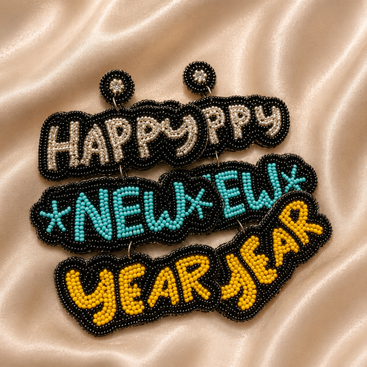 Happy New Year Earrings – Celebrate in Style