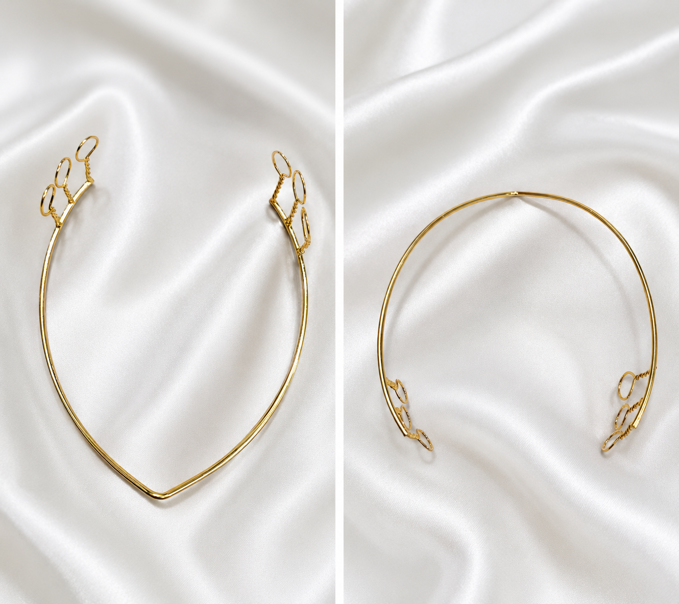Minimalist Gold Hair Crown Base – Hair Accessory