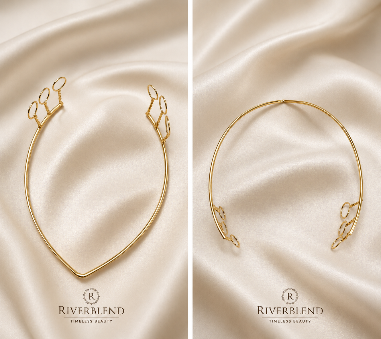 Minimalist Gold Hair Crown Base – Hair Accessory