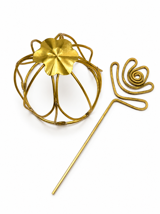 Rose Wire Hair Cage Bun with Hair Stick