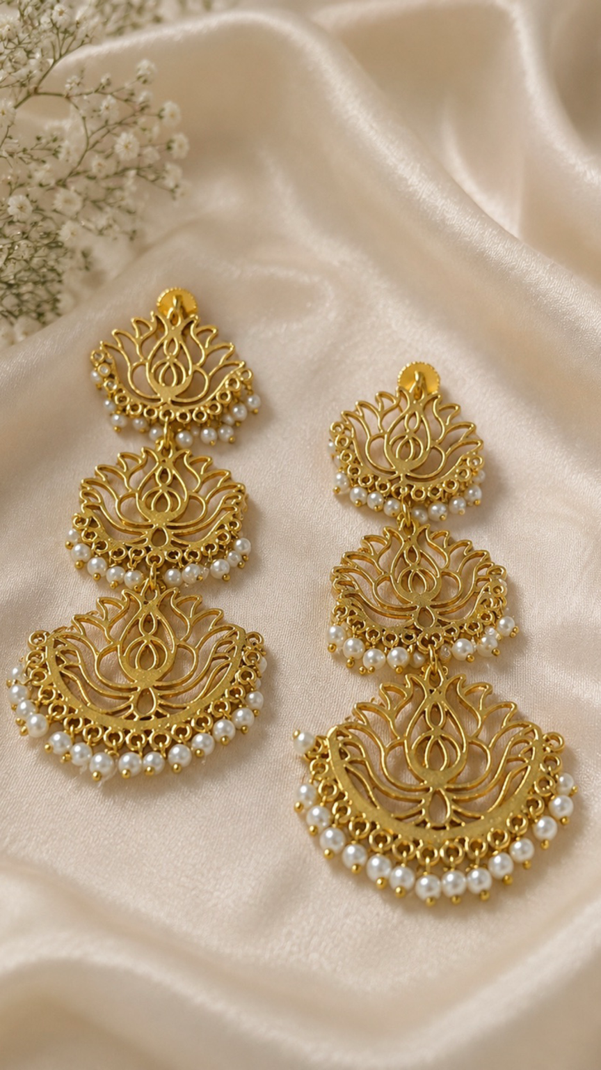 Lotus Pearl earring
