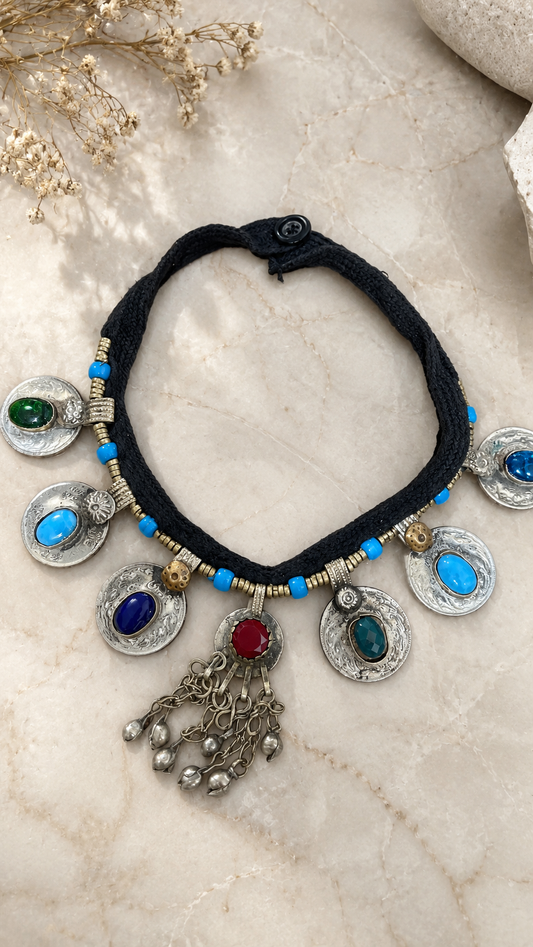 Vintage Tribal Statement Choker Necklace