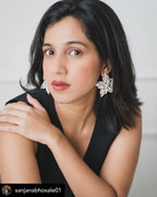 Oversized star glitter earring