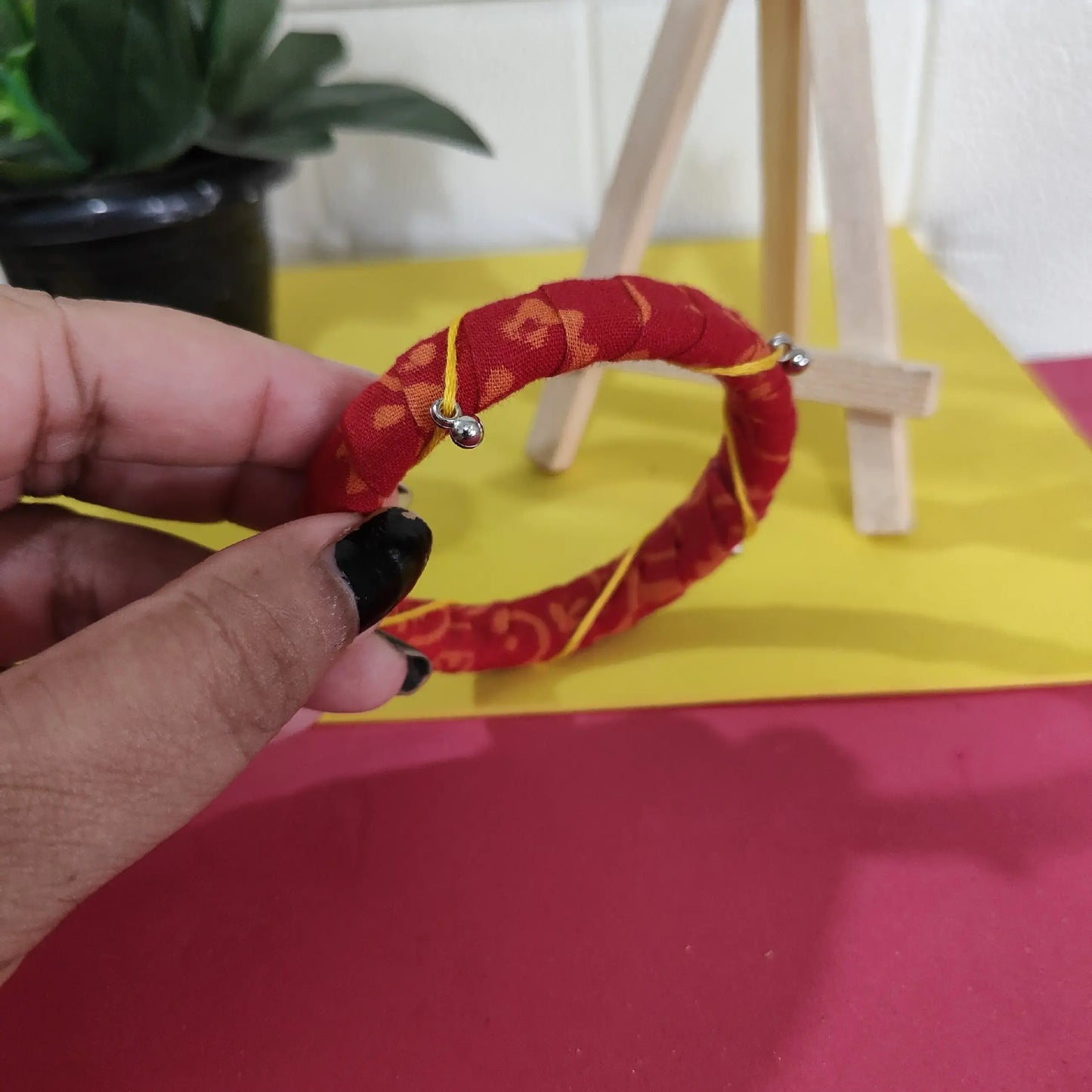 Orange Fabric Bangles – Brighten Your Style