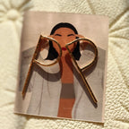 Alphabet P Brass Stud Earrings – Lightweight & Elegant