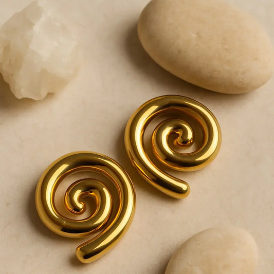 Riverblend Spiral Earrings – Elegant Lightweight Workwear Jewelry