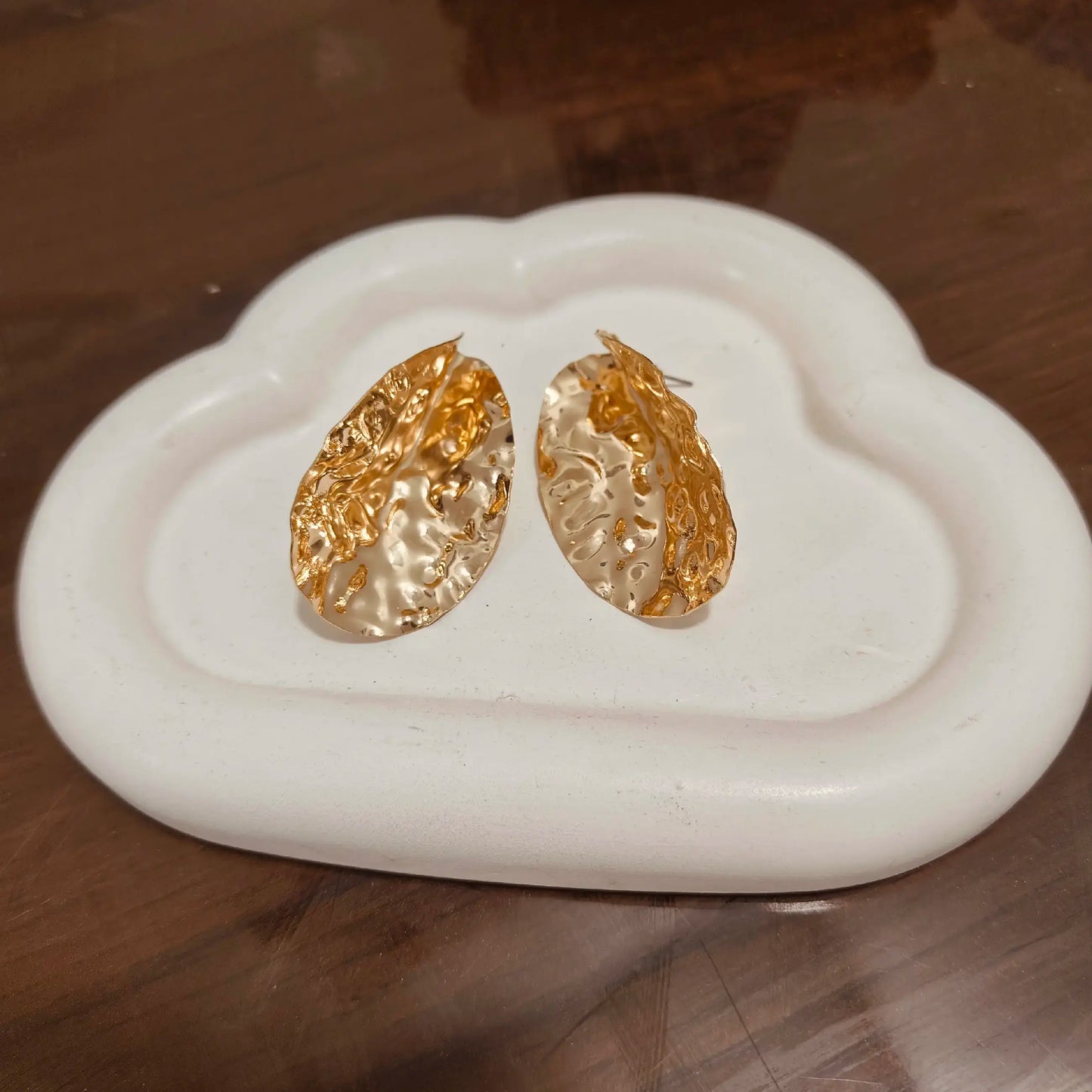 Riverblend Gold Leaf Earrings – Lightweight Brass Everyday Wear