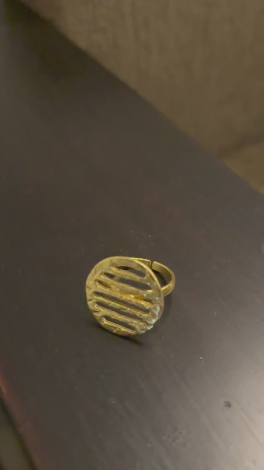 Golden Ripple Ring