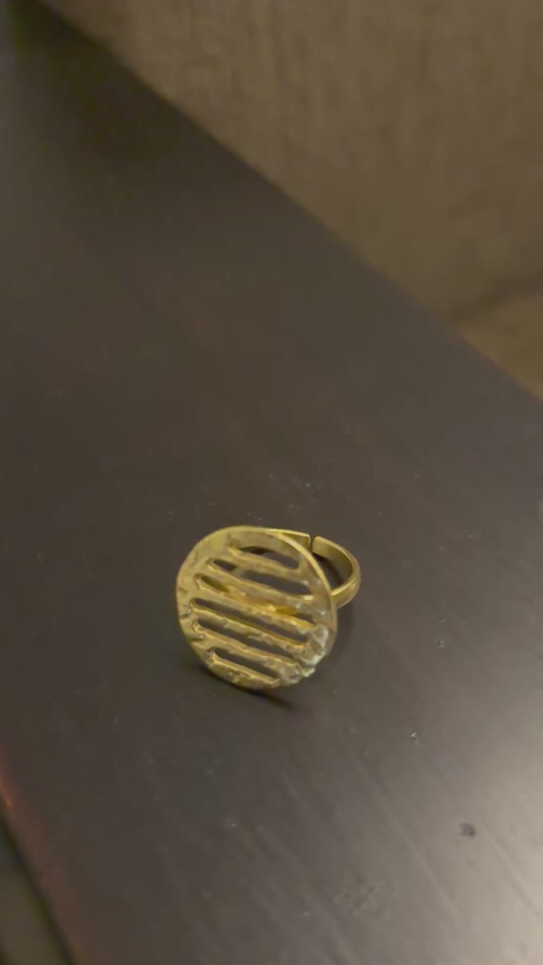 Golden Ripple Ring