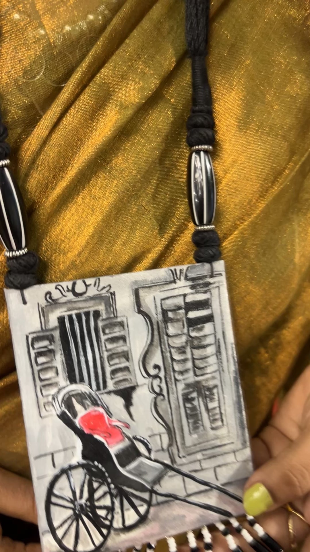 Kolkata hath rickshaw jewellery set