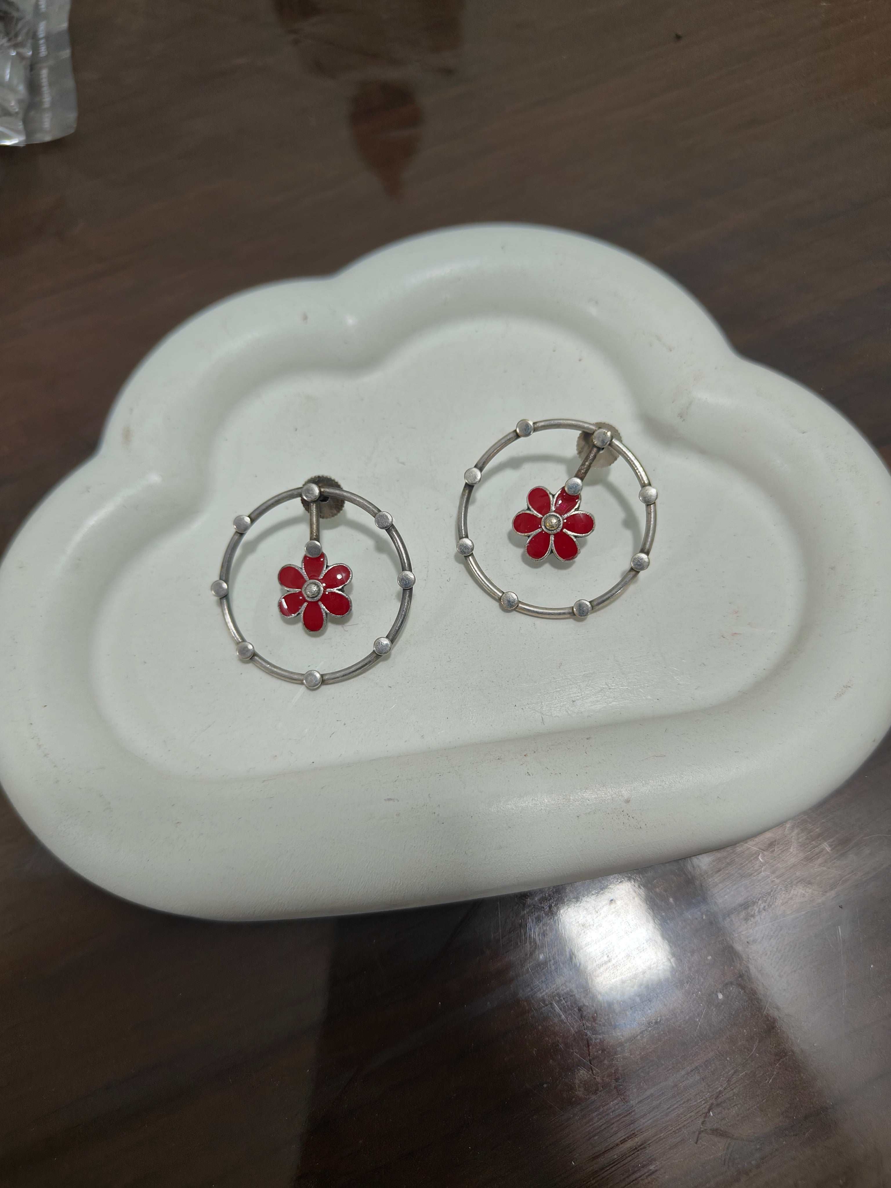Floral design studs