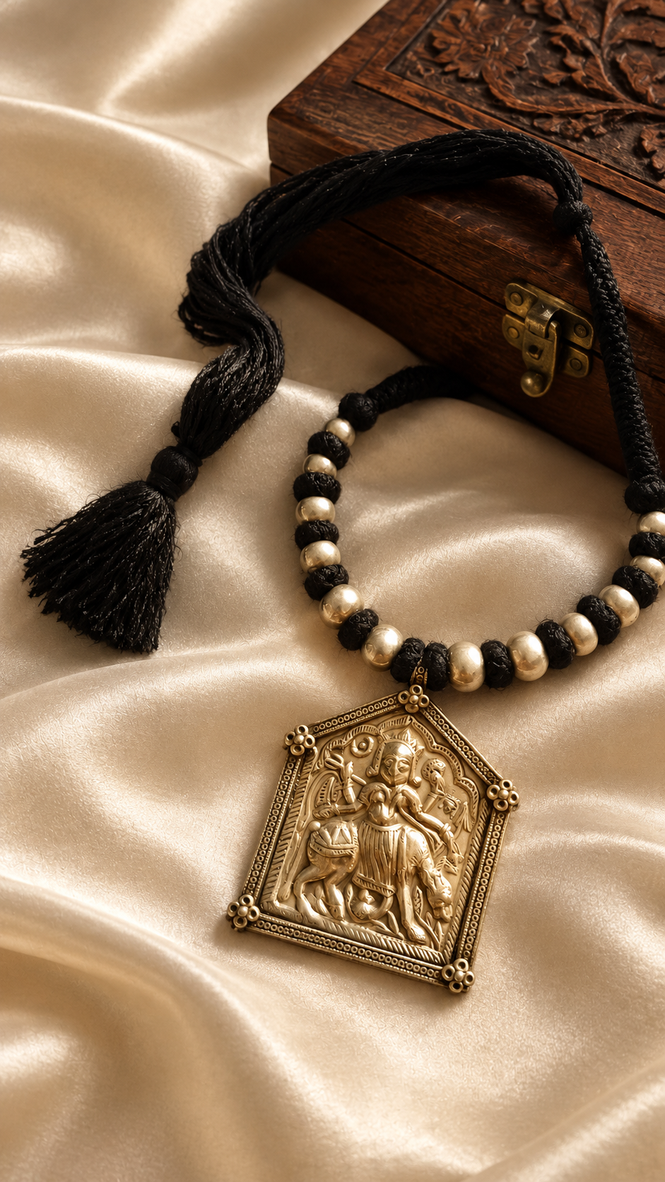 Durga oxidised necklace
