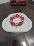 Pink bead bracelet