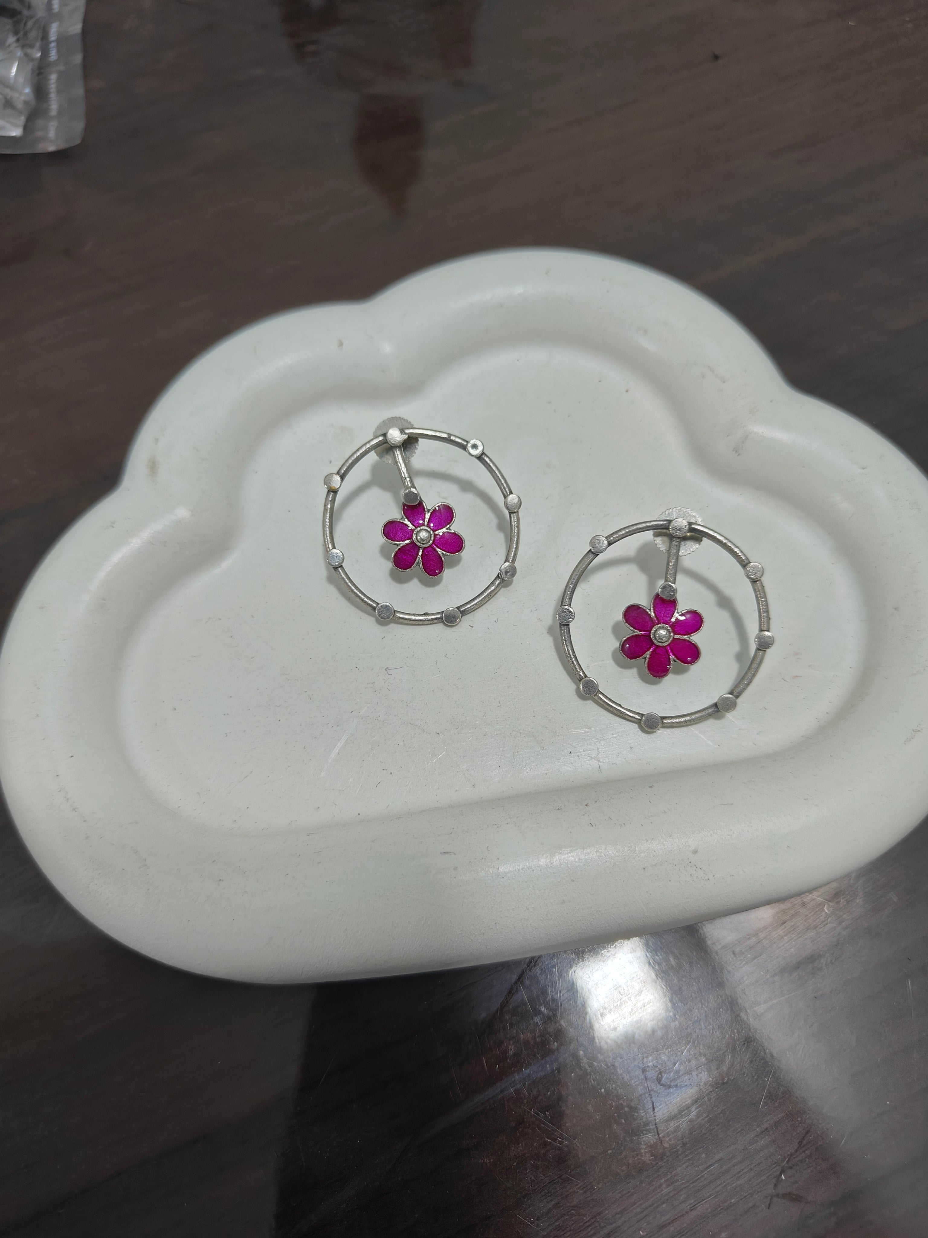 Floral design studs