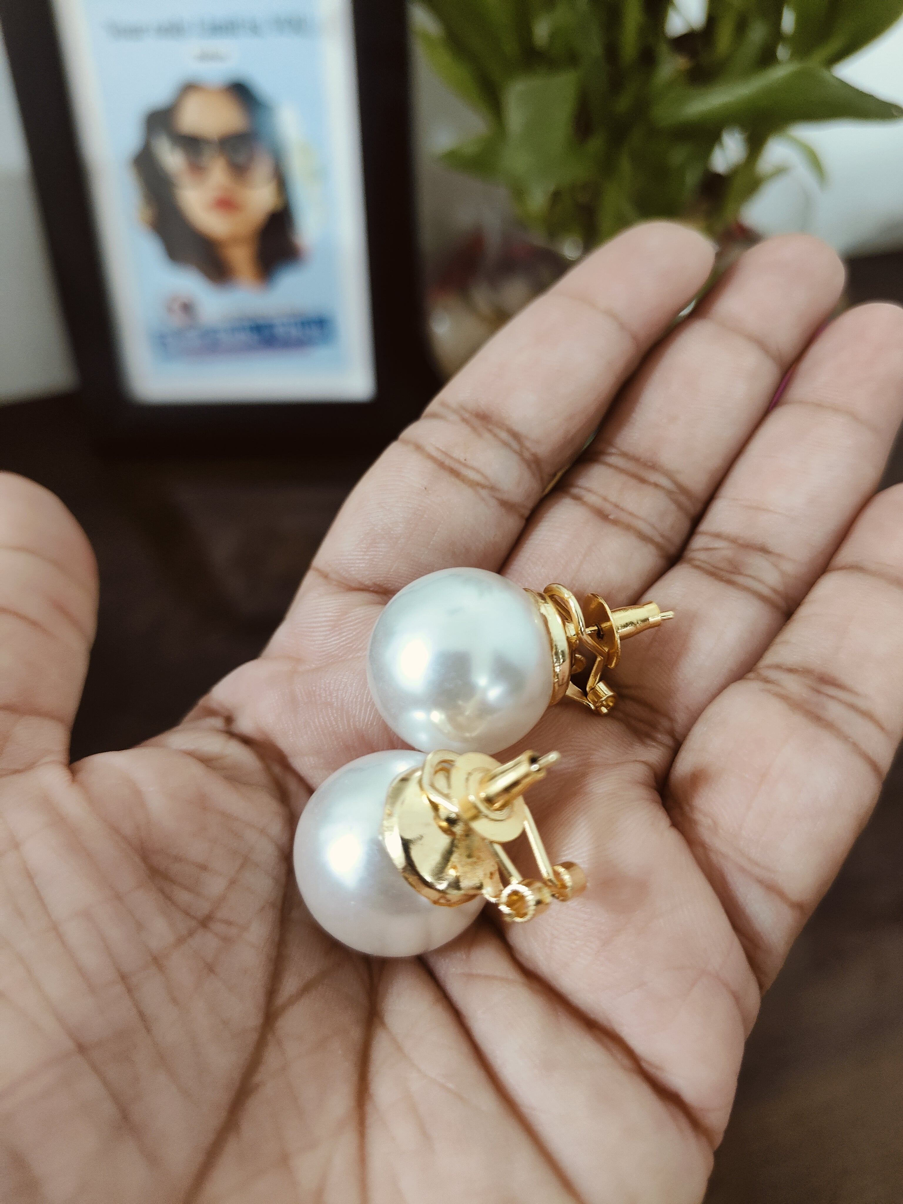 Pearl studs(25mm)( 20mm)