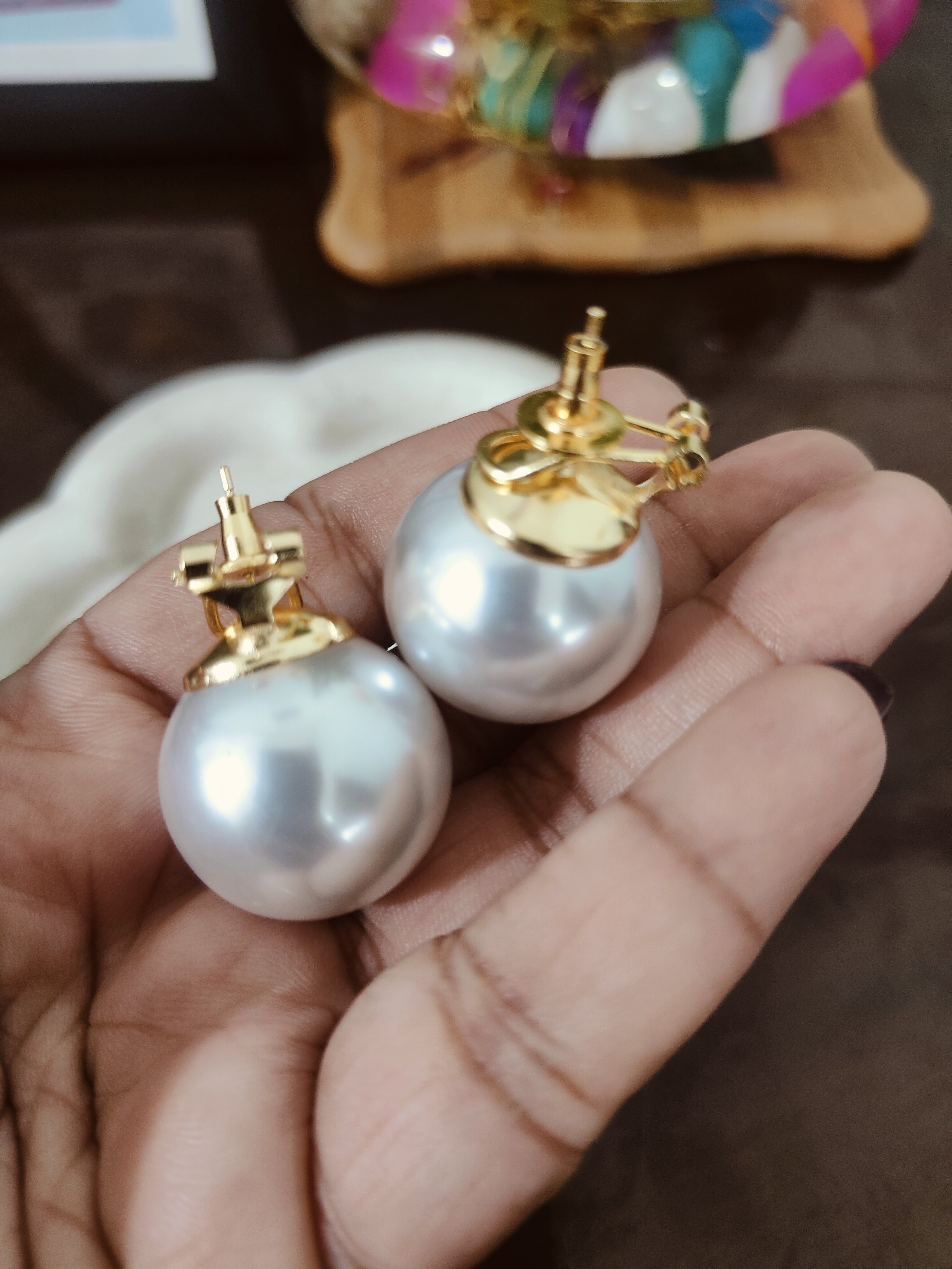 Pearl studs(25mm)( 20mm)