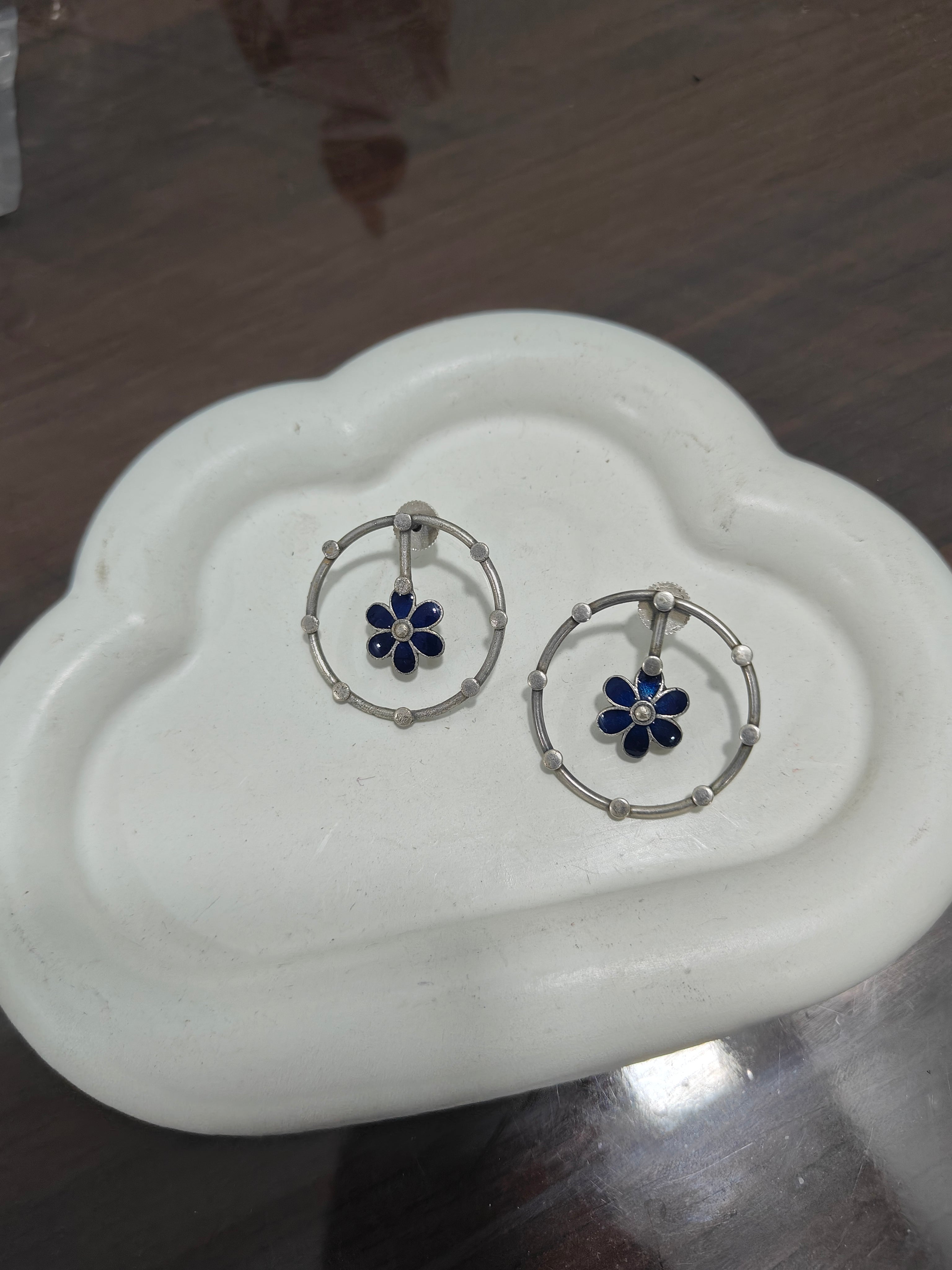 Floral design studs