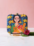Lady with cat 🐈 clutch bag