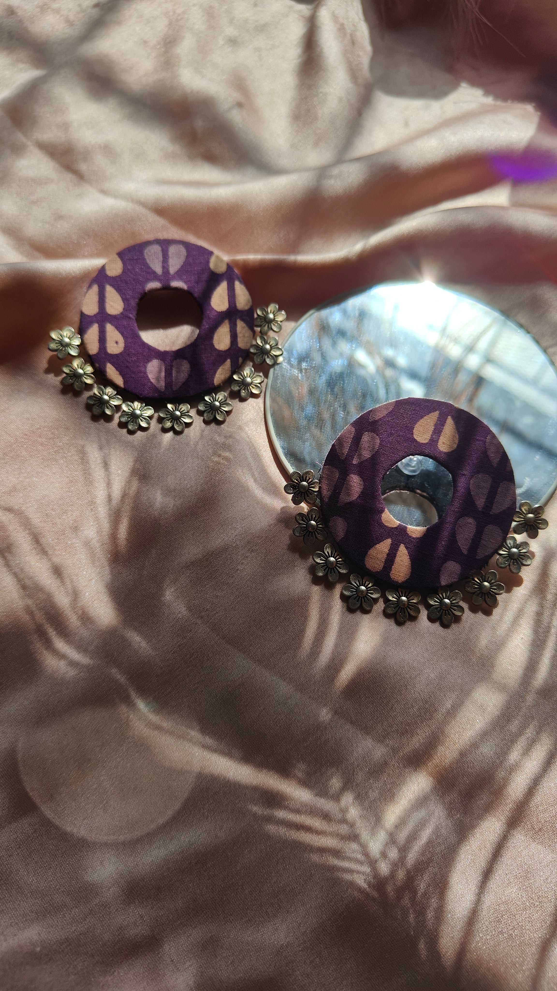 Oversized handcrafted earring