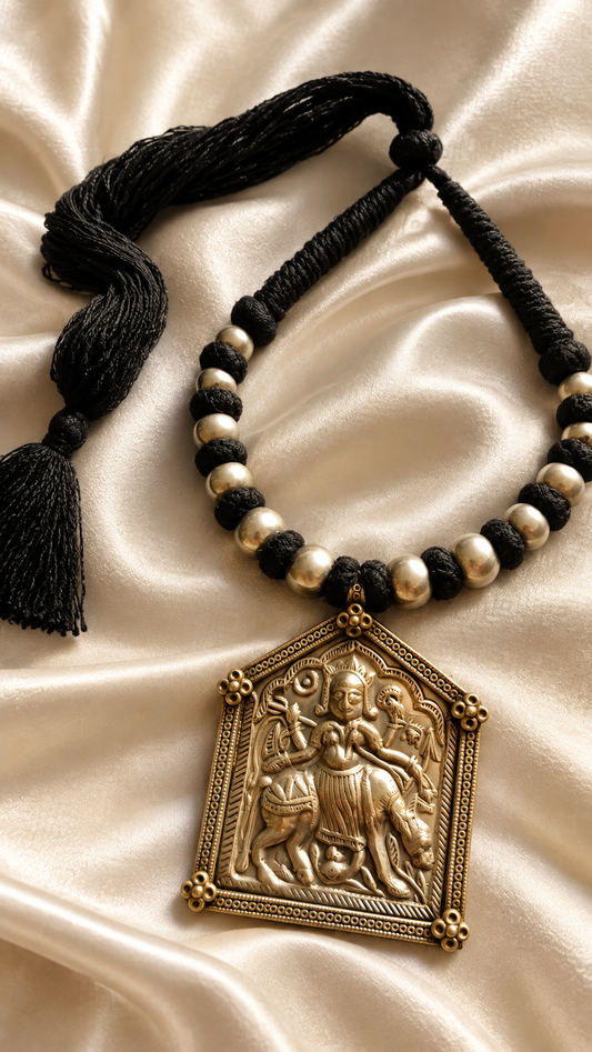 Durga oxidised necklace