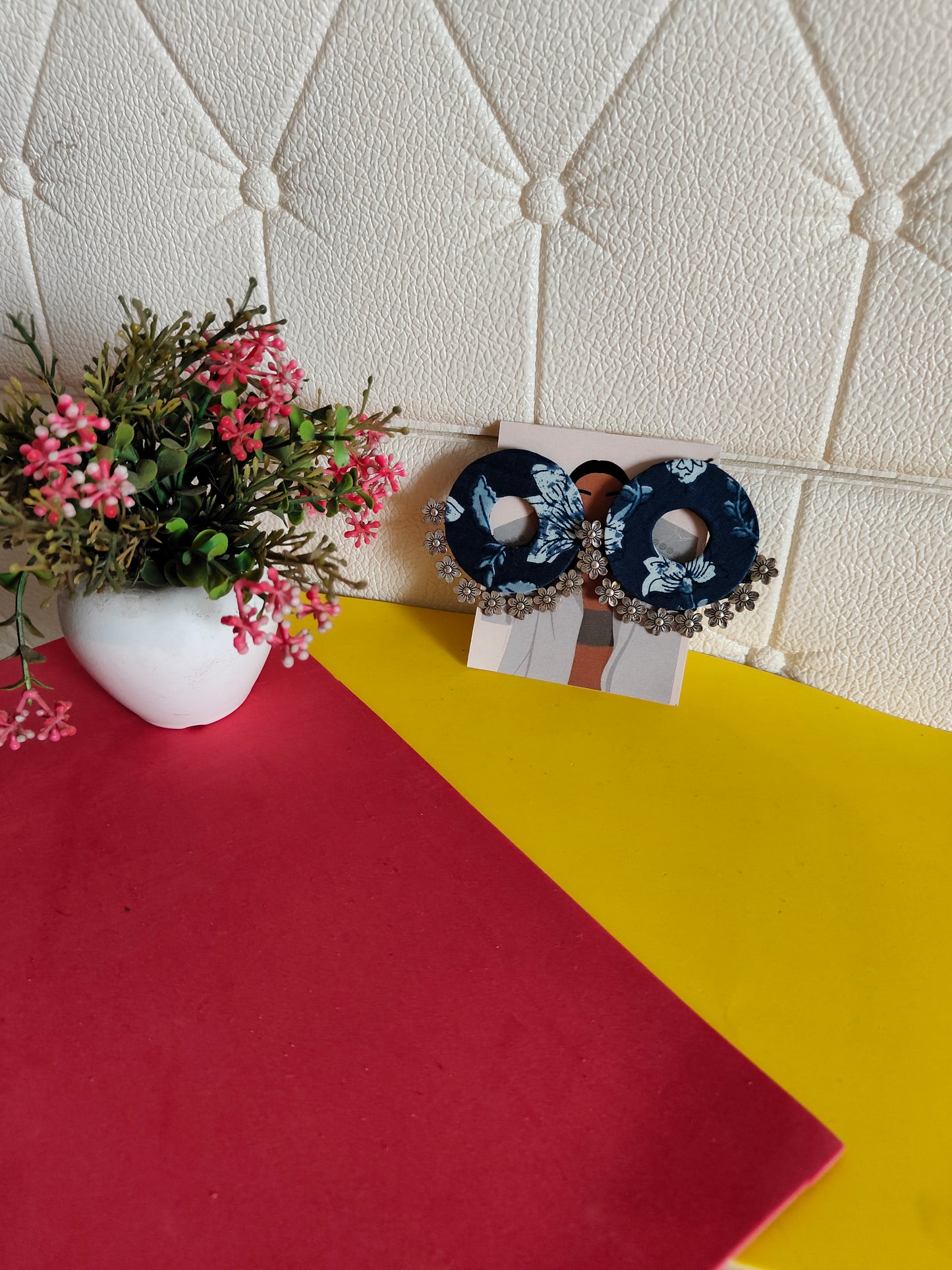 Oversized handcrafted earring