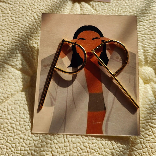 Alphabet P Brass Stud Earrings – Lightweight & Elegant