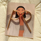 Alphabet P Brass Stud Earrings – Lightweight & Elegant