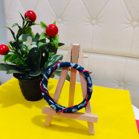Indigo Print 3 Fabric Bangles – Artful Elegance on Your Wrist